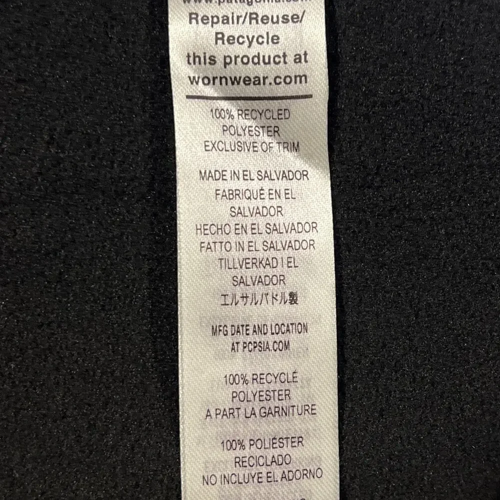 Patagonia Pullover Mens XXL Black Micro D Fleece 1/4 Zip NWT Company Logo - Picture 12 of 13